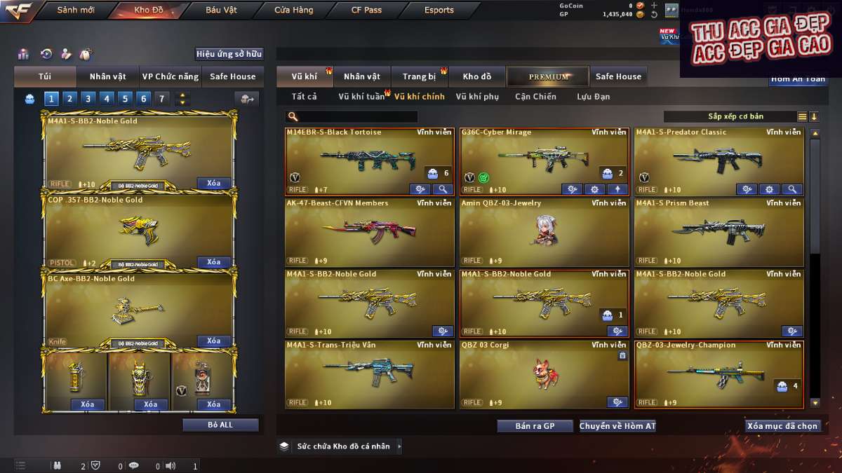 shop acc cf uy tin gia re